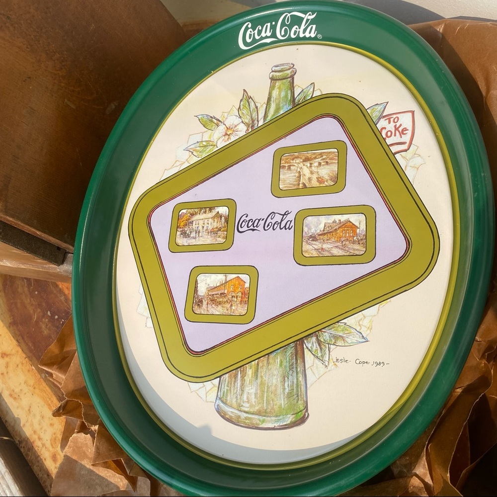 Coca Cola Metal Tray Zanesville Ohio Leslie Cope